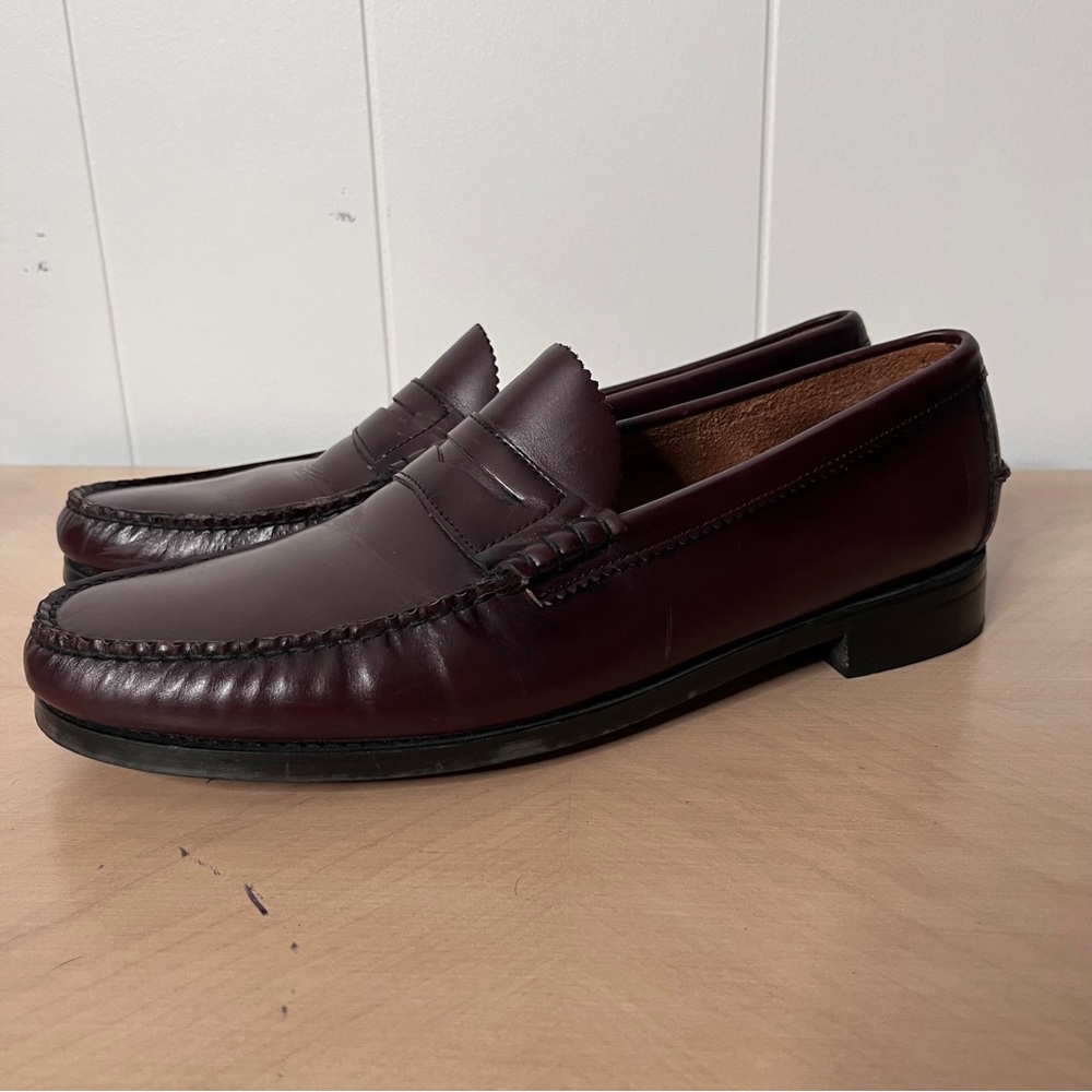 Dexter Brown Patent Leather Penny Loafers Classic Preppy Men's 12